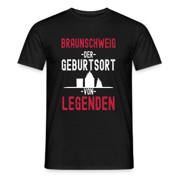 Braunschweig - Männer T-Shirt - Schwarz - Vorne - AI Model Male 178 light (178cm)