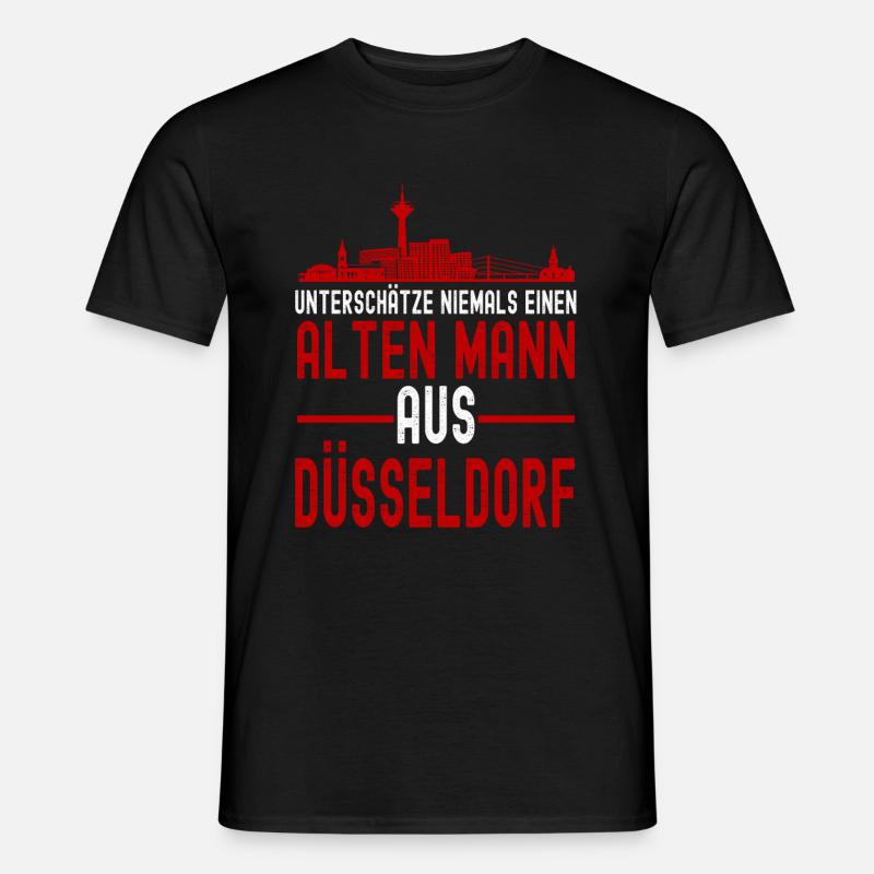 Düsseldorf - Männer T-Shirt - Schwarz