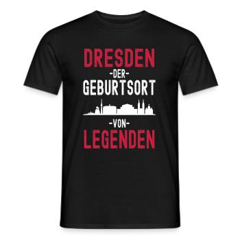 Dresden - Männer T-Shirt - Schwarz - Vorne - AI Model Male 178 light (178cm)