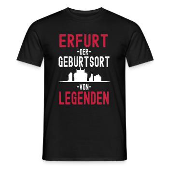 Erfurt Thüringen Skyline - Männer T-Shirt - Schwarz - Vorne - AI Model Male 178 light (178cm)