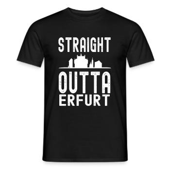 Erfurt Thüringen Skyline - Männer T-Shirt - Schwarz - Vorne - AI Model Male 178 light (178cm)