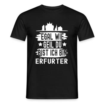 Erfurt Thüringen Skyline - Männer T-Shirt - Schwarz - Vorne - AI Model Male 178 light (178cm)