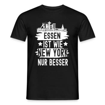 Essen Nordrhein Westfalen Stadt Skyline - Männer T-Shirt - Schwarz - Vorne - AI Model Male 178 light (178cm)