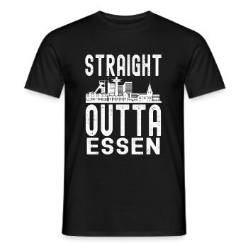 Essen Nordrhein Westfalen Stadt Skyline - Männer T-Shirt - Schwarz - Vorne - AI Model Male 178 light (178cm)