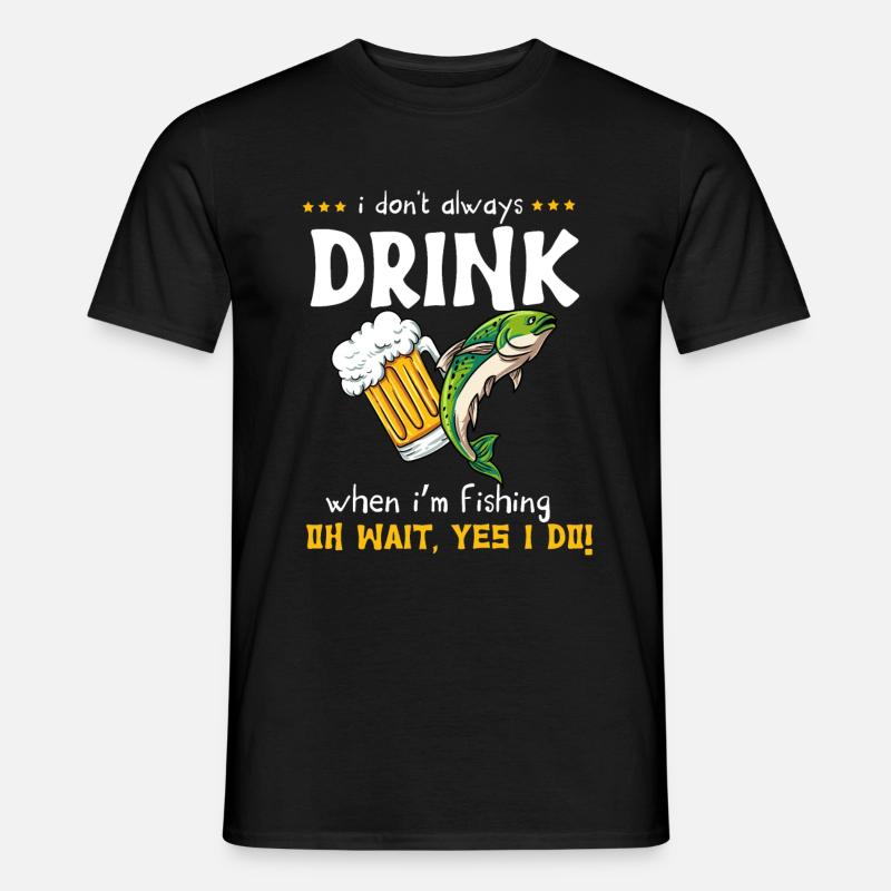 Fischen - Männer T-Shirt - Schwarz