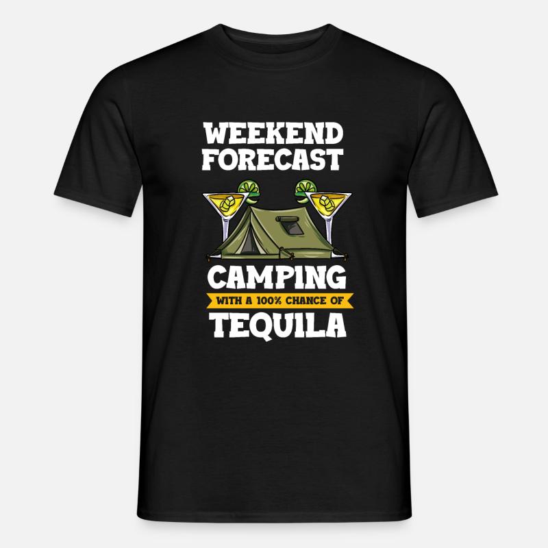 Camping - Männer T-Shirt - Schwarz