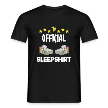 Cute Sleeping Pandas Gift - Men's T-Shirt - black - Front - AI Model Male 178 light (178cm)