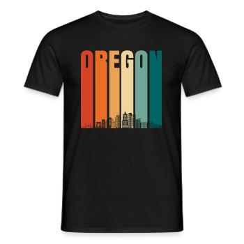 Oregon - Männer T-Shirt - Schwarz - Vorne - AI Model Male 178 light (178cm)