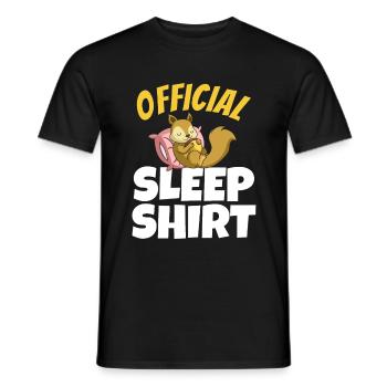 Beau cadeau d’écureuil endormi - T-shirt homme - noir - Devant - AI Model Male 178 light (178cm)