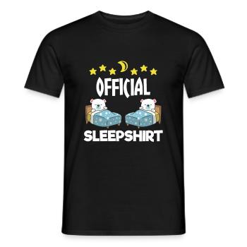 Cadeau d’ours polaire endormi - T-shirt homme - noir - Devant - AI Model Male 178 light (178cm)