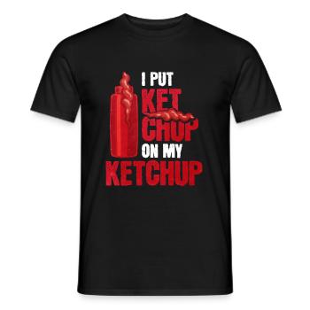 I Put Ketchup On My Ketchup - Men's T-Shirt - black - Front - AI Model Male 178 light (178cm)