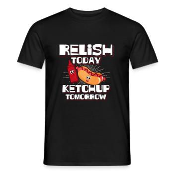 I Put Ketchup On My Ketchup - Men's T-Shirt - black - Front - AI Model Male 178 light (178cm)