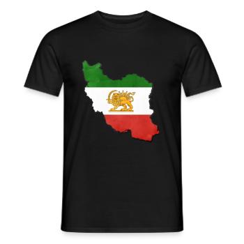 Lustige Iran Flagge Reise - Männer T-Shirt - Schwarz - Vorne - AI Model Male 178 light (178cm)