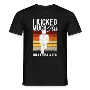 Bein Amputiert Arm Kämpfer Geschenk - Männer T-Shirt - Schwarz - Vorne - AI Model Male 178 light (178cm)