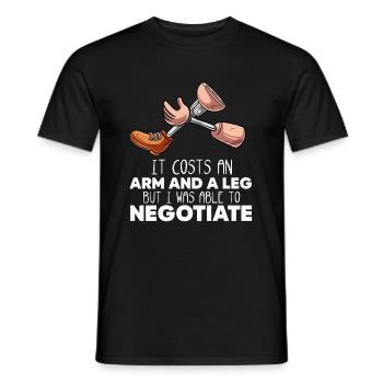 Bein Amputiert Arm Kämpfer Geschenk - Männer T-Shirt - Schwarz - Vorne - AI Model Male 178 light (178cm)