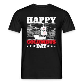 Christopher Columbus - Männer T-Shirt - Schwarz - Vorne - AI Model Male 178 light (178cm)