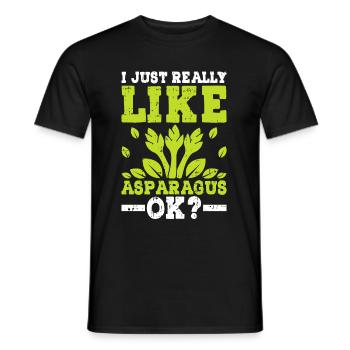 Spargel - Männer T-Shirt - Schwarz - Vorne - AI Model Male 178 light (178cm)