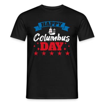 Christopher Columbus - Männer T-Shirt - Schwarz - Vorne - AI Model Male 178 light (178cm)