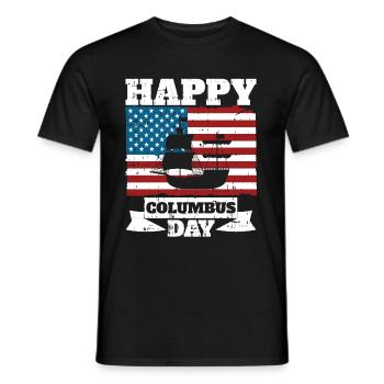 Christopher Columbus - Männer T-Shirt - Schwarz - Vorne - AI Model Male 178 light (178cm)