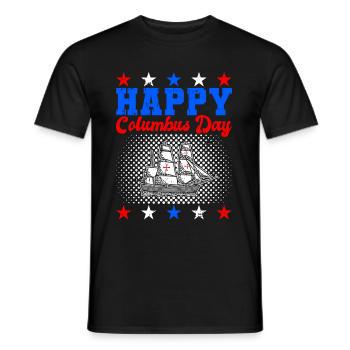 Christopher Columbus - Männer T-Shirt - Schwarz - Vorne - AI Model Male 178 light (178cm)