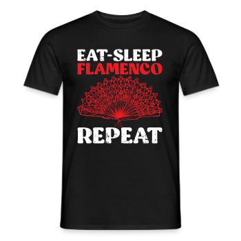 Flamenco - Männer T-Shirt - Schwarz - Vorne - AI Model Male 178 light (178cm)