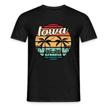 Iowa travel gift - Men's T-Shirt - black - Front - AI Model Male 178 light (178cm)