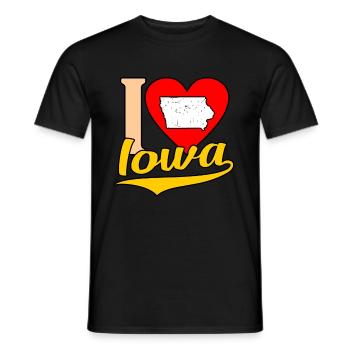 Home Iowa Gift - Men's T-Shirt - black - Front - AI Model Male 178 light (178cm)