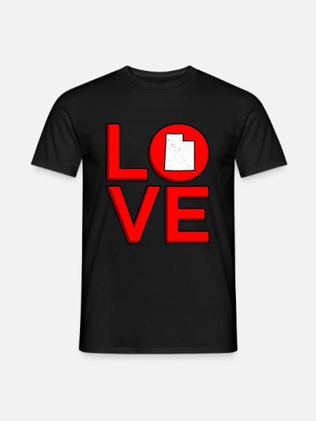 Liebe Utah Geschenk - Männer T-Shirt - Schwarz
