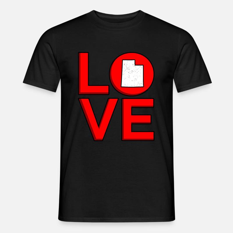 Liebe Utah Geschenk - Männer T-Shirt - Schwarz