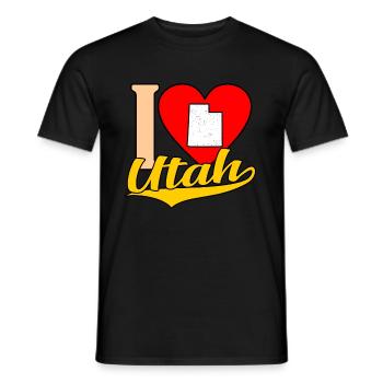 Ich Liebe Utah-geschenk - Männer T-Shirt - Schwarz - Vorne - AI Model Male 178 light (178cm)