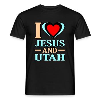 Liebe Jesus Und Utah Geschenk - Männer T-Shirt - Schwarz - Vorne - AI Model Male 178 light (178cm)