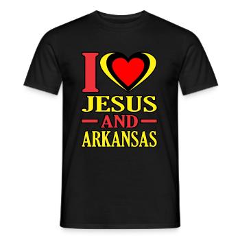 Love Jesus Arkansas Gift - Men's T-Shirt - black - Front - AI Model Male 178 light (178cm)