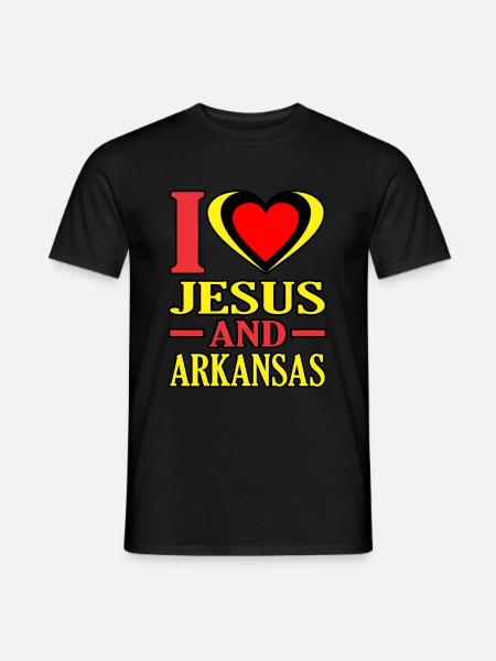 Love Jesus Arkansas Gift - Men's T-Shirt - black