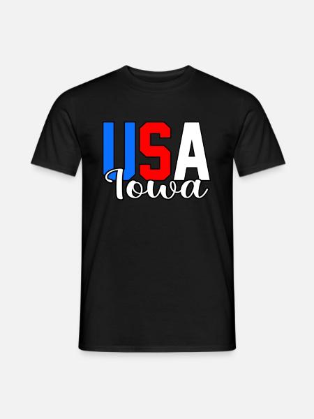 Usa iowa gift - Men's T-Shirt - black