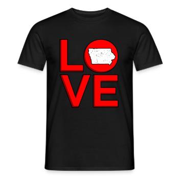 Dear Iowa gift - Men's T-Shirt - black - Front - AI Model Male 178 light (178cm)