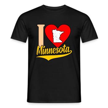 I Heart Minnesota Gift - Men's T-Shirt - black - Front - AI Model Male 178 light (178cm)