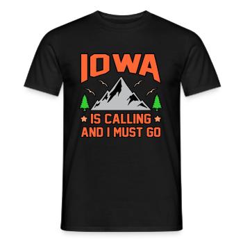 Iowa Adventurous Gift - Men's T-Shirt - black - Front - AI Model Male 178 light (178cm)
