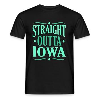 Directly from Iowa Gift - Men's T-Shirt - black - Front - AI Model Male 178 light (178cm)