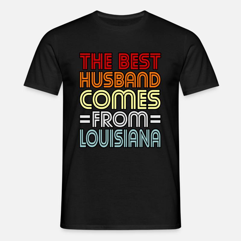 Louisiana-ehemann-geschenk - Männer T-Shirt - Schwarz