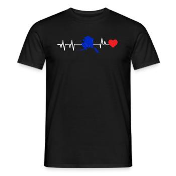 Alaska Heartbeat Cadeau - T-shirt homme - noir - Devant - AI Model Male 178 light (178cm)