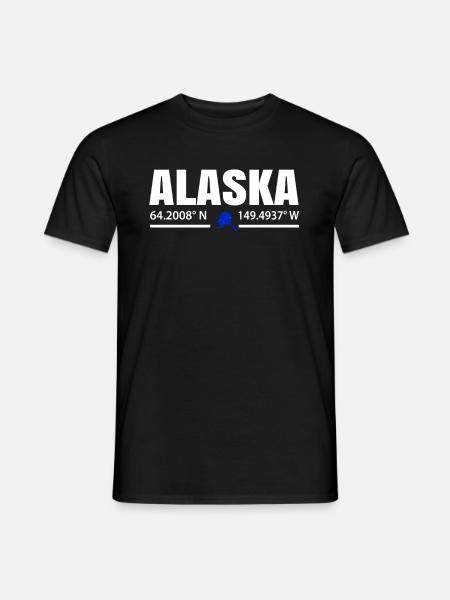 Alaska Reist Geschenk - Männer T-Shirt - Schwarz