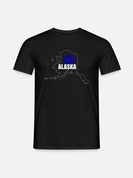 Alaska-haus-geschenk - Männer T-Shirt - Schwarz
