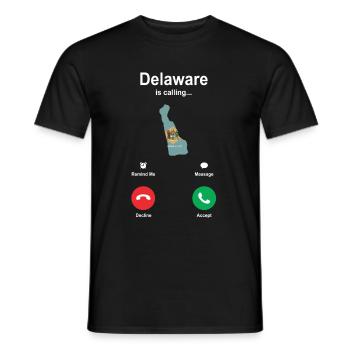 Reisendes Delaware geschenk - Männer T-Shirt - Schwarz - Vorne - AI Model Male 178 light (178cm)