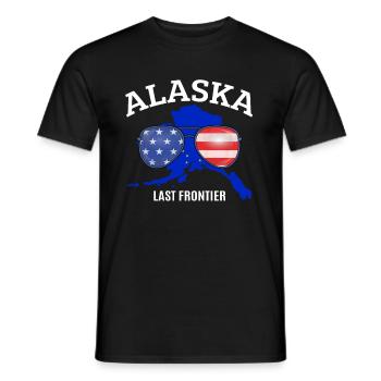 Alaska Last Frontier Gift - Men's T-Shirt - black - Front - AI Model Male 178 light (178cm)