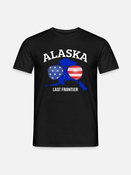 Alaska Last Frontier Gift - Men's T-Shirt - black