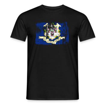 Connecticut flags proud gift - Men's T-Shirt - black - Front - AI Model Male 178 light (178cm)