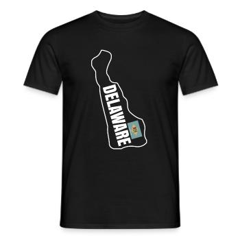 Delaware Home State Geschenk - Männer T-Shirt - Schwarz - Vorne - AI Model Male 178 light (178cm)