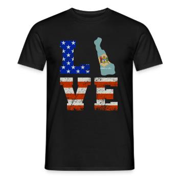 Liebes delaware geschenk - Männer T-Shirt - Schwarz - Vorne - AI Model Male 178 light (178cm)
