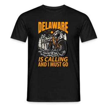 Delaware Cadeau aventureux - T-shirt homme - noir - Devant - AI Model Male 178 light (178cm)