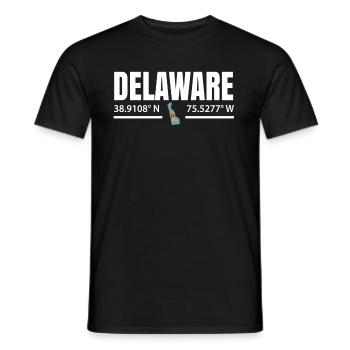 Stolzes Delaware geschenk - Männer T-Shirt - Schwarz - Vorne - AI Model Male 178 light (178cm)